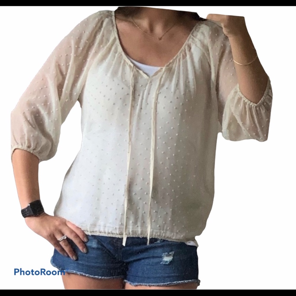 Beige Contemporary Blouse